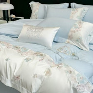 Four-piece set of plush cotton bed sheets